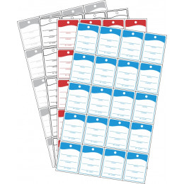 Tag 30 x 38 mm Papel Couchê 150 g - ART-3 em Cartelas B-04