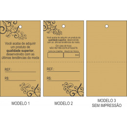 Tag 75 x 38 mm Papel Kraft 160 g