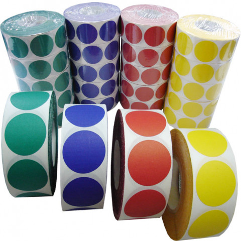Etiqueta de Controle Colorida 50 mm, 16 cores diferentes