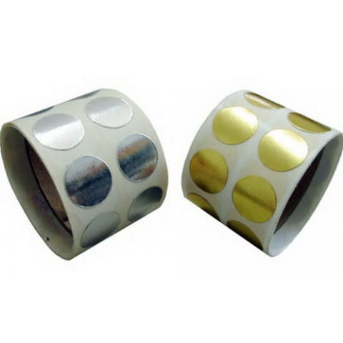 Etiqueta Adesiva Ouro ou Prata Metalizada 15 mm