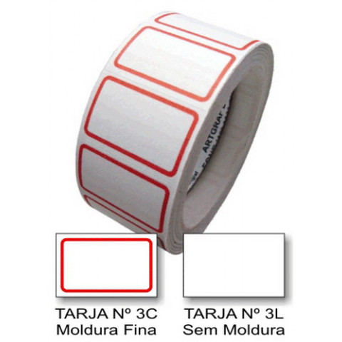 Etiqueta Adesiva de Preço 16 x 25 mm (Nº 3C e 3L)