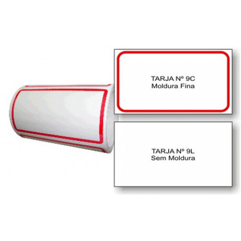 Etiqueta Adesiva Tarjada 48 x 80 mm (Nº 9C e 9L)