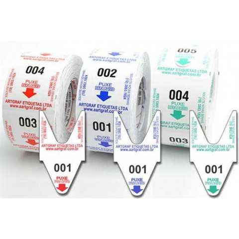 Senhas Numeradas, 3 dígitos, papel 70 g
