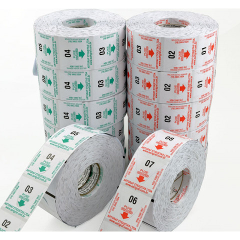 Senhas Numeradas, 2 Dígitos, papel 70 g