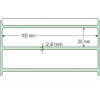 Etiqueta Adesiva Couchê, 100 x 20 mm x 1 coluna, para Impressoras Térmicas - 3