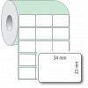 Etiqueta Adesiva Couchê, 34 x 23 mm x 3 colunas, para Impressoras Térmicas - 2