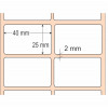 Etiqueta Adesiva BOPP Branco, 40 x 25 mm x 2 colunas, para Impressoras Térmicas - 3