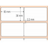 Etiqueta Adesiva BOPP Branco, 50 x 30 mm x 2 colunas, para Impressoras Térmicas - 3