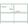 Etiqueta Adesiva Couchê, 50 x 30 mm x 2 colunas, para Impressoras Térmicas - 3